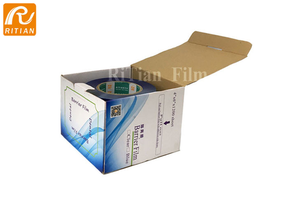 Filme dental azul médico esparadrapo 4' da barreira de &quot; folhas *1200 *6 com caixa do distribuidor