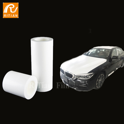 Adesão média plástica da película protetora branca lustrosa da pintura do carro da porcelana