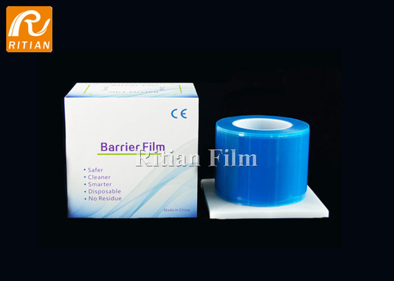 Bom preço. O rolo de filme azul da barreira grava fácil rasgar 4