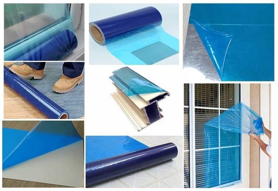 Bom preço. Filme de superfície da proteção de Scrtach do PE transparente claro azul anti para Windows e a parede de cortina de vidro on-line