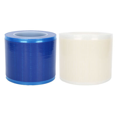 Bom preço. Película protetora PE transparente e azul com forte adesão e remoção sem resíduos para fins odontológicos e de embalagem on-line