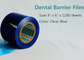 4&quot;” logotipo personalizado da barreira do rolo ×6 filme dental perfurado azul
