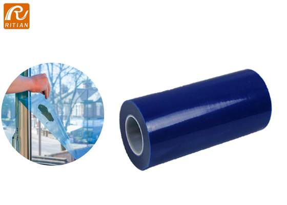 Bom preço. Filtro de proteção de janela de vidro de superfície azul removível Filtro de mascaramento de janela de polietileno 50cm/60cm/100cm*200m Impressão de logotipo disponível on-line